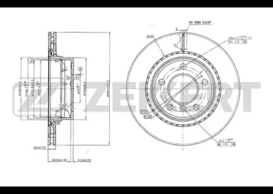 ZEKKERT bs5609 -  Диск тормозной задний вентилируемый