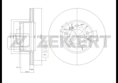 ZEKKERT bs5611 -  Диск тормозной передний вентилируемый