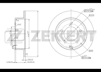 ZEKKERT bs5617 -  Тормозной диск