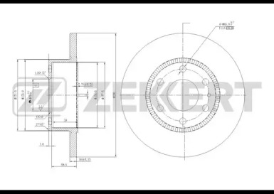 ZEKKERT bs5619 -  Тормозной диск