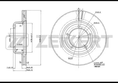 ZEKKERT bs5626 -  Тормозной диск