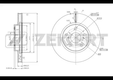 ZEKKERT bs5627 -  Тормозной диск