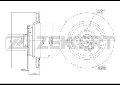 ZEKKERT bs5633 -  Диск тормозной задний вентилируемый