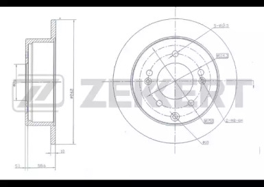ZEKKERT bs5642 -  Тормозной диск
