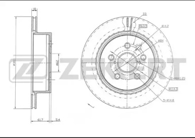 ZEKKERT bs5649 -  Тормозной диск