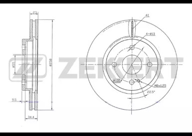 ZEKKERT bs5656 -  Тормозной диск