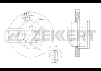 ZEKKERT bs5688 -  Диск тормозной передний вентилируемый