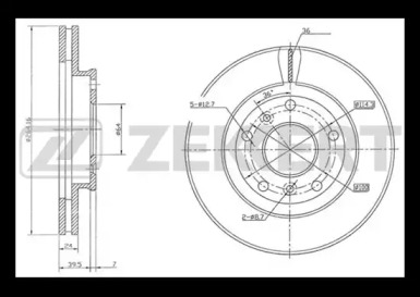ZEKKERT bs5698 -  Диск тормозной передний вентилируемый