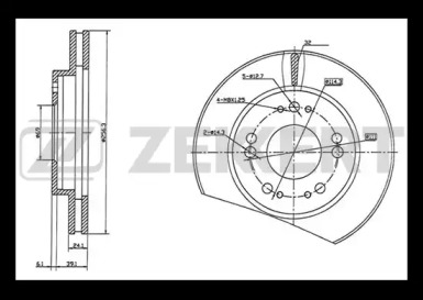 ZEKKERT bs5710 -  Диск тормозной передний вентилируемый
