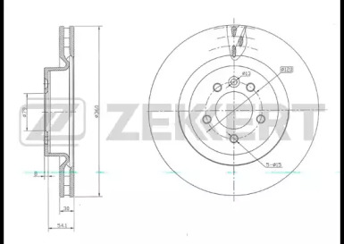 ZEKKERT bs5721 -  Диск тормозной передний вентилируемый