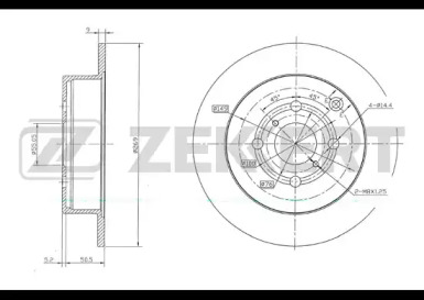 ZEKKERT bs5726 -  Тормозной диск