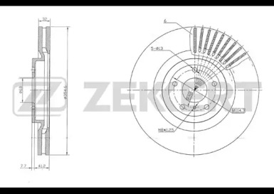 ZEKKERT bs5728 -  Диск тормозной передний вентилируемый