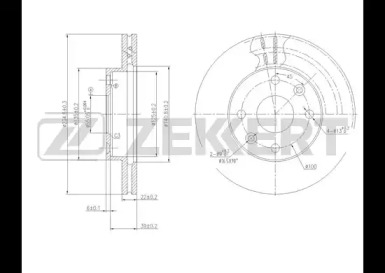 ZEKKERT bs5748 -  Тормозной диск
