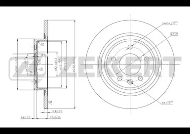 ZEKKERT bs5755 -  Тормозной диск
