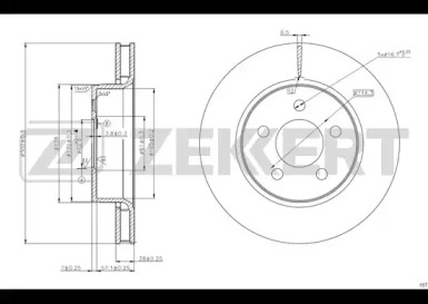 ZEKKERT bs5760 -  Тормозной диск