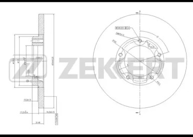 ZEKKERT bs5764 -  Тормозной диск