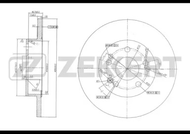 ZEKKERT bs5768 -  Тормозной диск