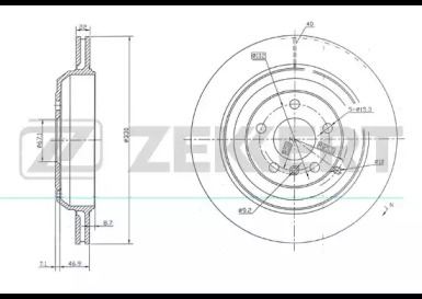 ZEKKERT bs5770 -  Диск тормозной задний вентилируемый