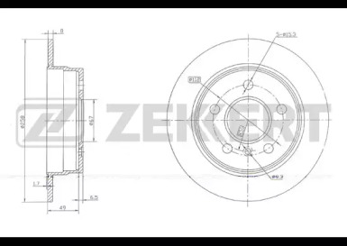 ZEKKERT bs5771 -  Тормозной диск