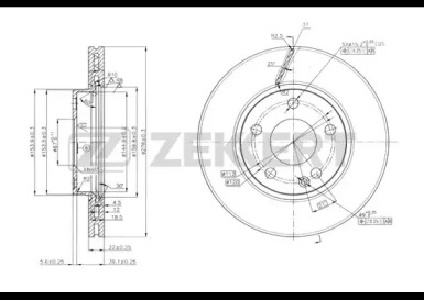 ZEKKERT bs5773 -  Тормозной диск