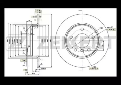 ZEKKERT bs5775 -  Тормозной диск