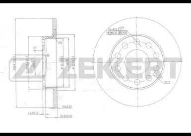 ZEKKERT bs5780 -  Тормозной диск