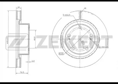 ZEKKERT bs5794 -  Диск тормозной передний вентилируемый