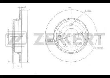 ZEKKERT bs5800 -  Диск тормозной задний