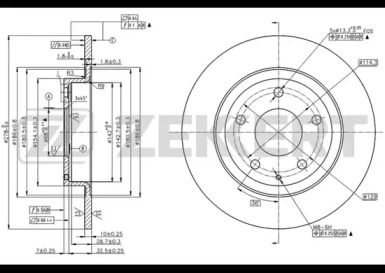 ZEKKERT bs5819 -  Тормозной диск