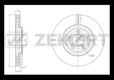 ZEKKERT bs5833 -  Диск тормозной передний вентилируемый