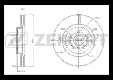 ZEKKERT bs5838 -  Диск тормозной передний вентилируемый