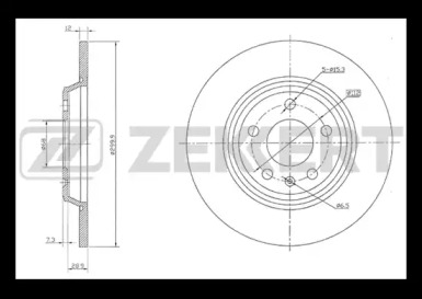 ZEKKERT bs5842 -  Диск тормозной задний