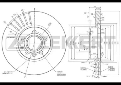ZEKKERT bs5846 -  Тормозной диск
