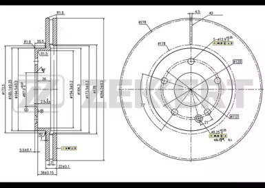 ZEKKERT bs5848 -  Тормозной диск