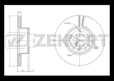 ZEKKERT bs5852 -  Диск тормозной передний вентилируемый
