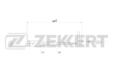 ZEKKERT bs8009 -  Сигнализатор, износ тормозных колодок