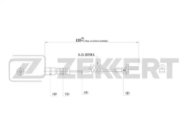ZEKKERT bs8014 -  Сигнализатор, износ тормозных колодок