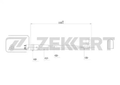 ZEKKERT bs8019 -  Сигнализатор, износ тормозных колодок