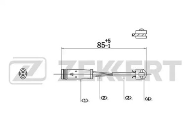 ZEKKERT bs8031 -  Сигнализатор, износ тормозных колодок
