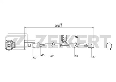 ZEKKERT bs8044 -  Сигнализатор, износ тормозных колодок