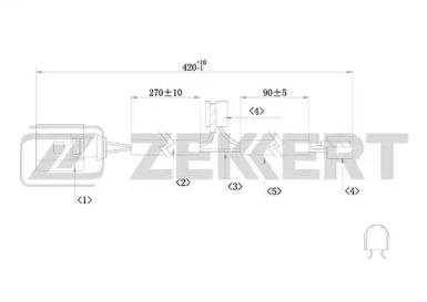 ZEKKERT bs8045 -  Сигнализатор, износ тормозных колодок