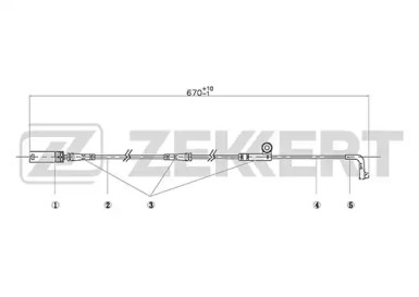 ZEKKERT bs8046 -  Сигнализатор, износ тормозных колодок
