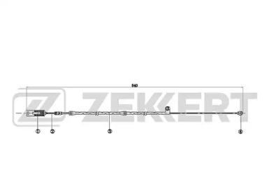 ZEKKERT bs8048 -  Сигнализатор, износ тормозных колодок