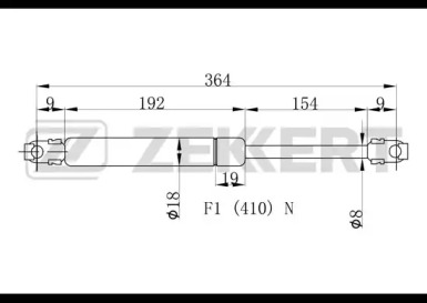 ZEKKERT gf1004 -  Газовая пружина, крышка багажник