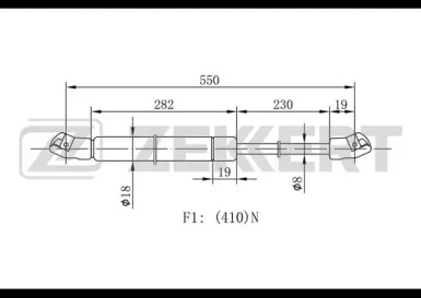 ZEKKERT gf1058 -  Газовая пружина, крышка багажник