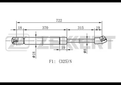 ZEKKERT gf1064 -  Газовая пружина, капот