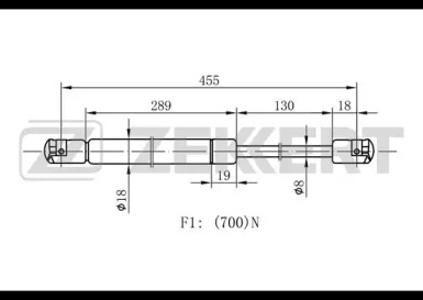 ZEKKERT gf1093 -  Газовая пружина, крышка багажник