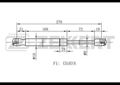 ZEKKERT gf1137 -  Газовая пружина, крышка багажник