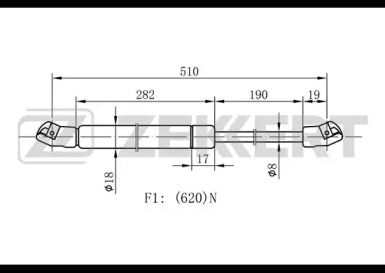 ZEKKERT gf1341 -  Газовая пружина, крышка багажник