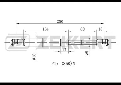 ZEKKERT gf1431 -  Газовая пружина, капот
